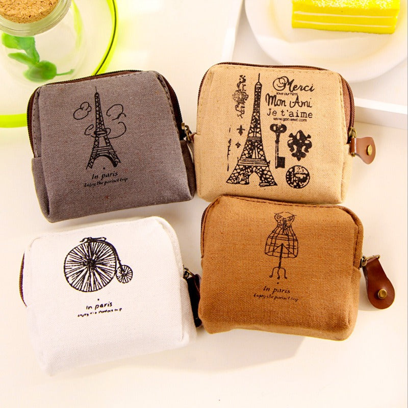 Retro Paris Series Small Coin Purse and Pouch – thepaperworm