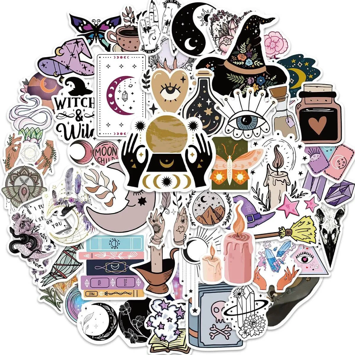 Bohe Witchy Apothecary Moon Graffiti Stickers Witch Sticker