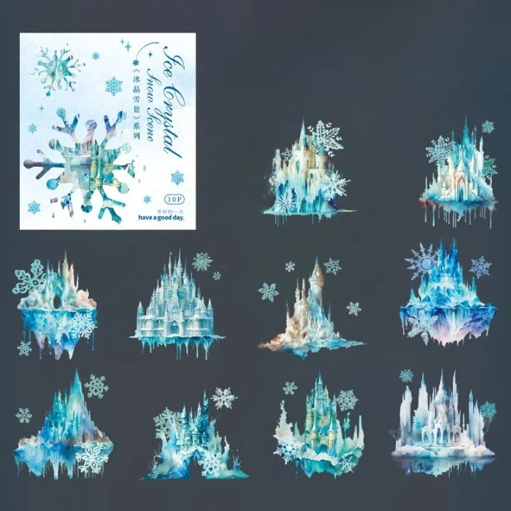 Ice And Snow Castle Theme Stickers