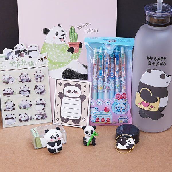 Panda Stationery Deal with 1000 ml Bottle