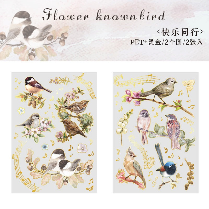 Beautiful Day Bird Series PET Sticker Pack