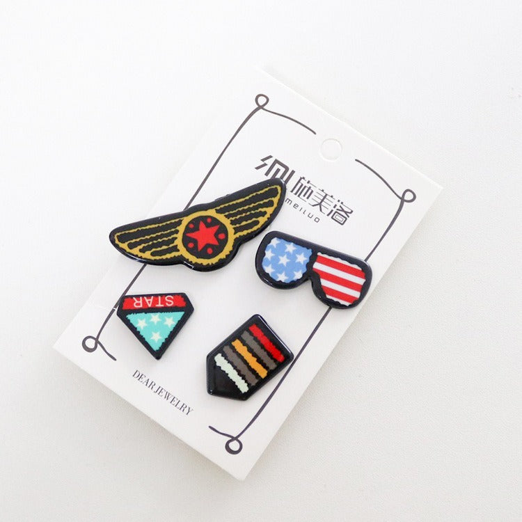 Cartoon Collar Acrylic Badge Enamel Pins