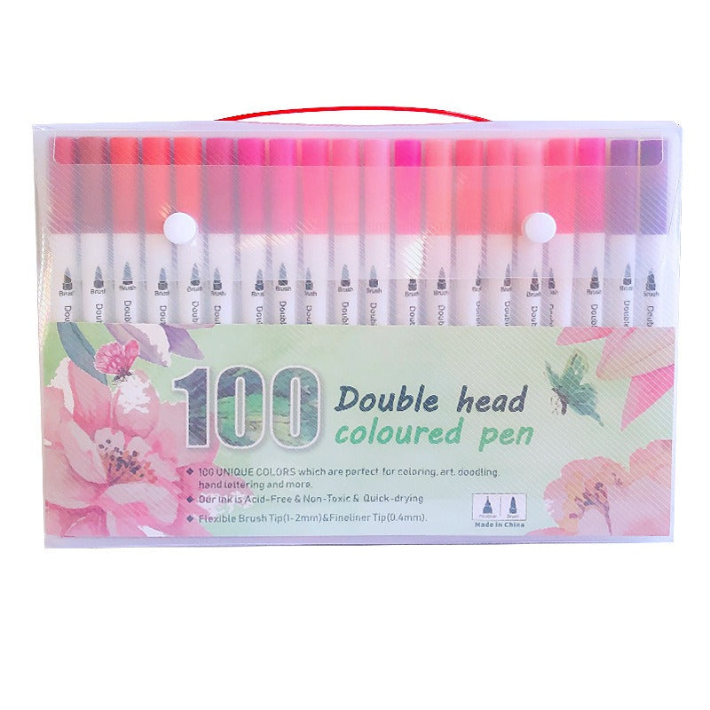 Double Tip Brush Marker set