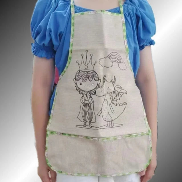 Kids Painting Apron With Water Paints