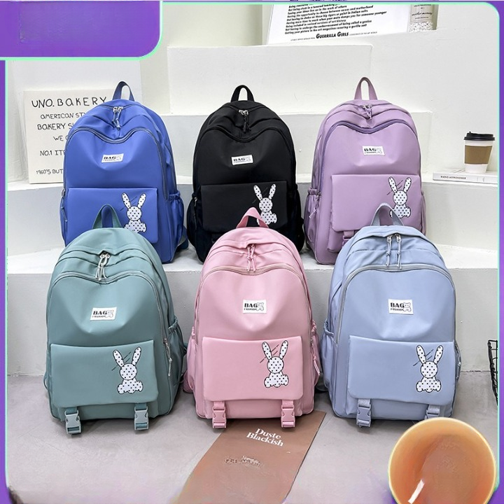 Little Rabbit Front Buckle Pocket Backpack Bag