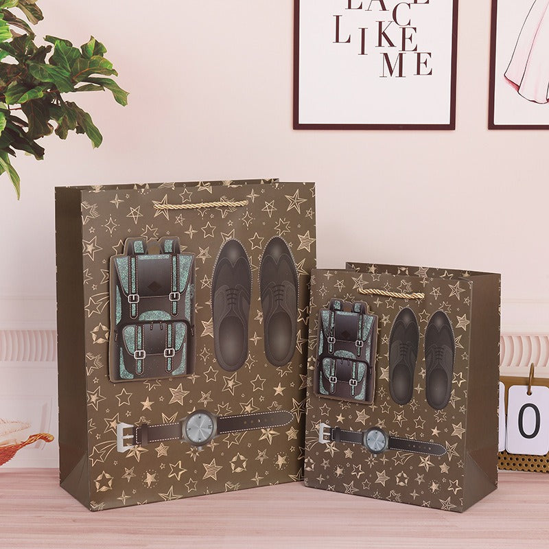 3D Men's Cardboard Gift Bags