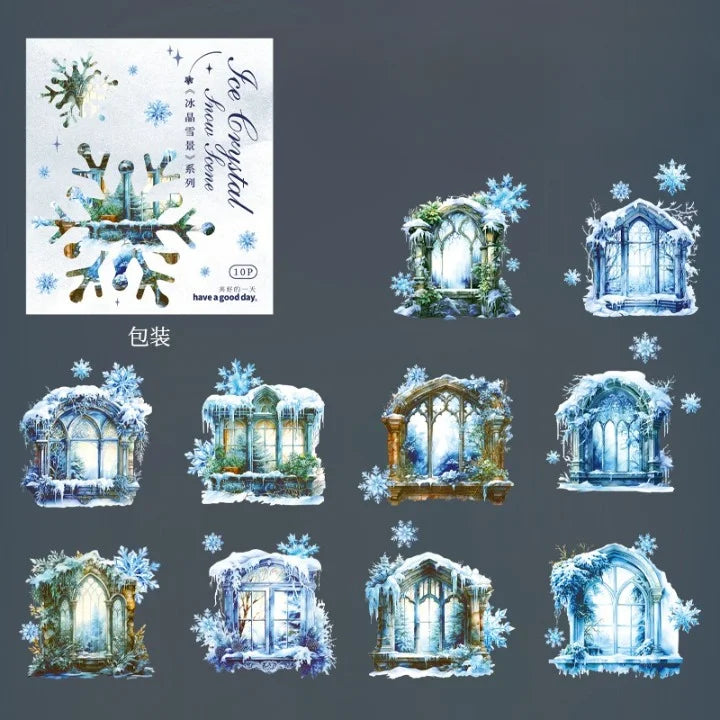 Ice And Snow Castle Theme Stickers