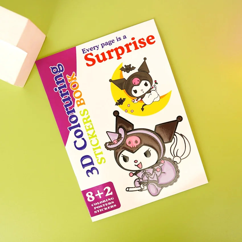 3D Coloring Drawing and Sticker Book - kuromi