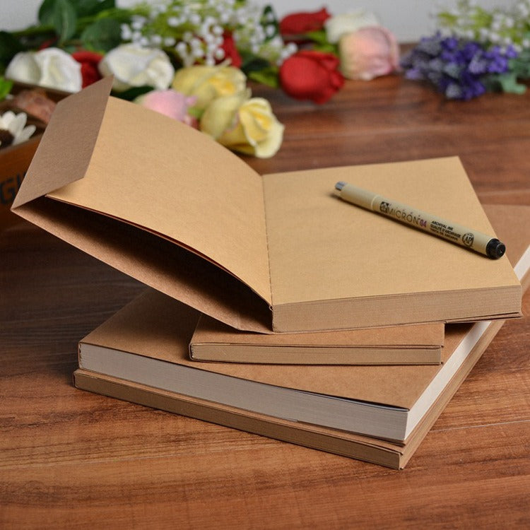 Retro Kraft Paper Sketchbook and Notebook