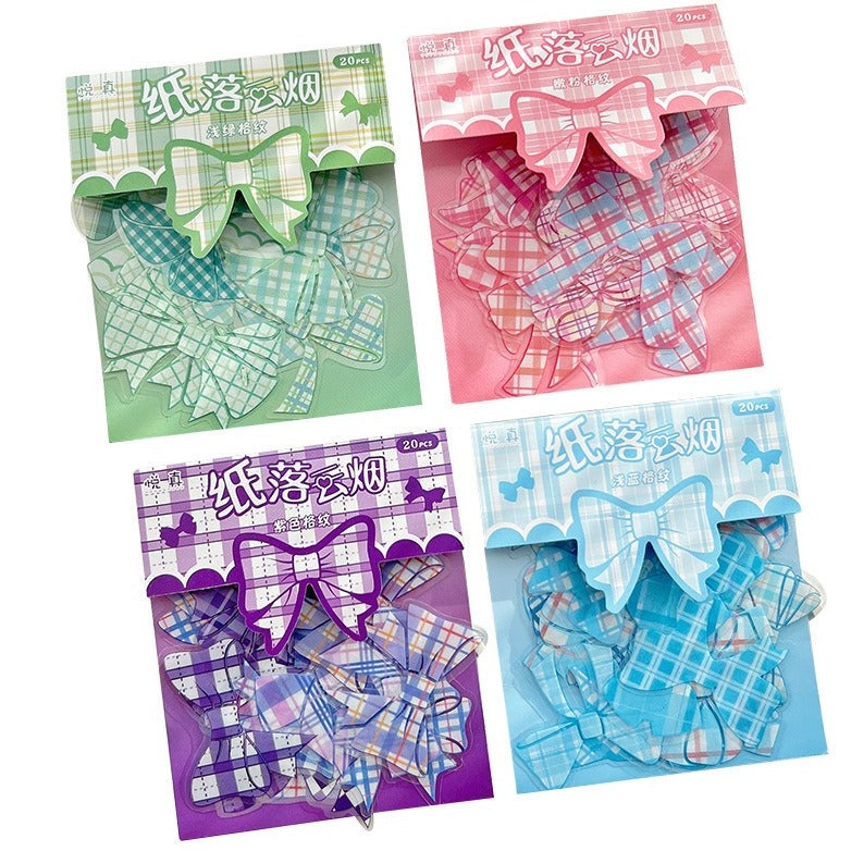 Bow Type Plaid Stickers Bag