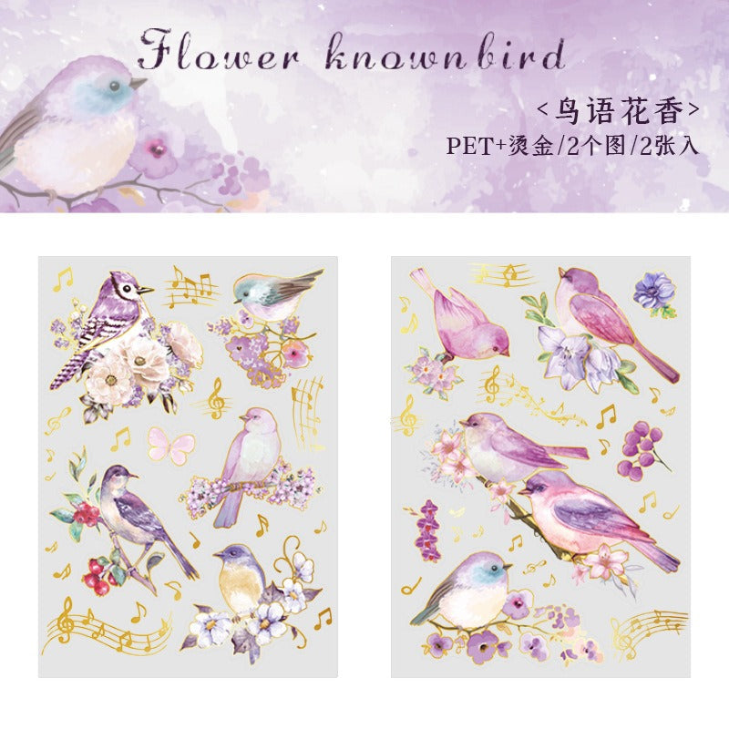 Beautiful Day Bird Series PET Sticker Pack