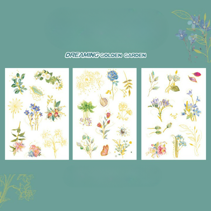 Dream Golden Garden Waterproof Stickers