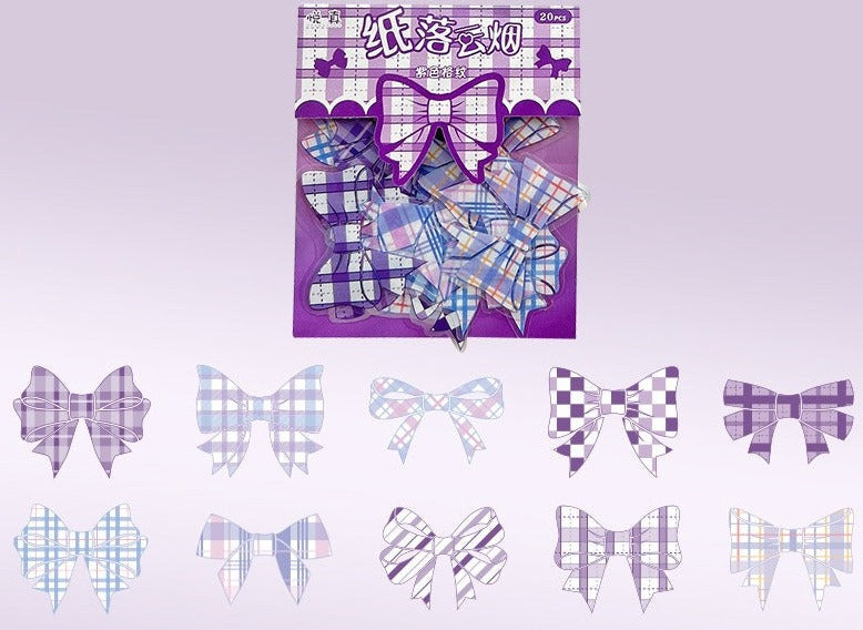 Bow Type Plaid Stickers Bag