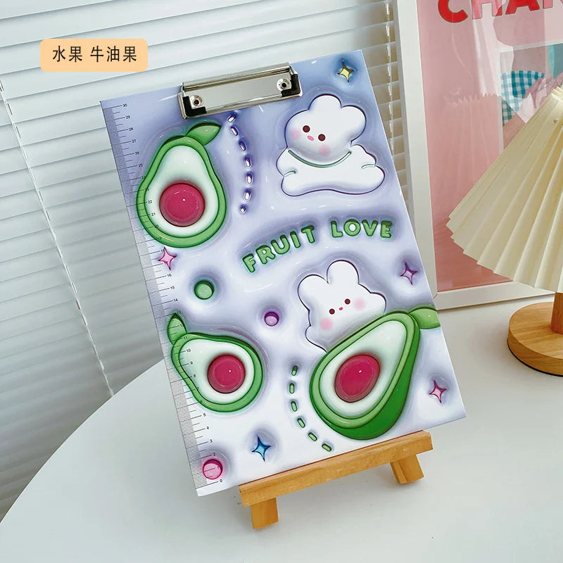 3D Fruit Love File Clip Board