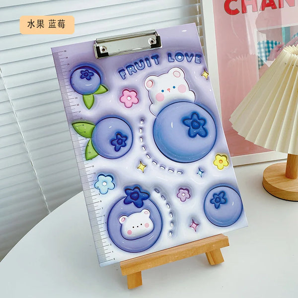 3D Fruit Love File Clip Board