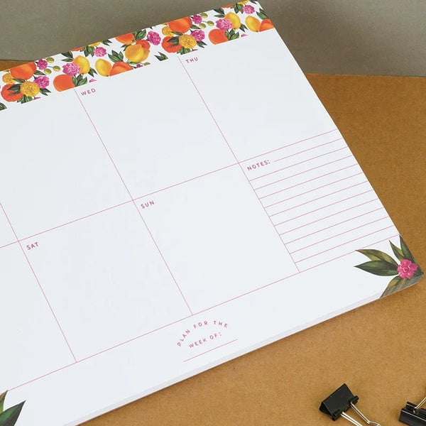 A4 Landscape Weekly Fresh  Flower Desk Planner