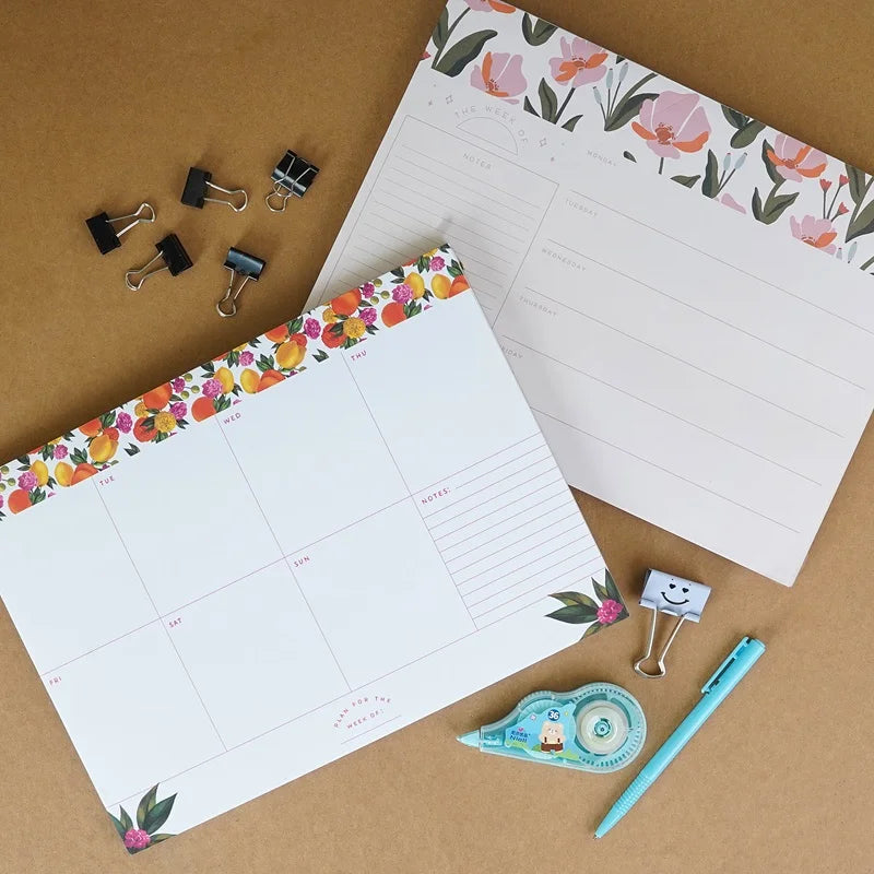 A4 Landscape Weekly Fresh  Flower Desk Planner