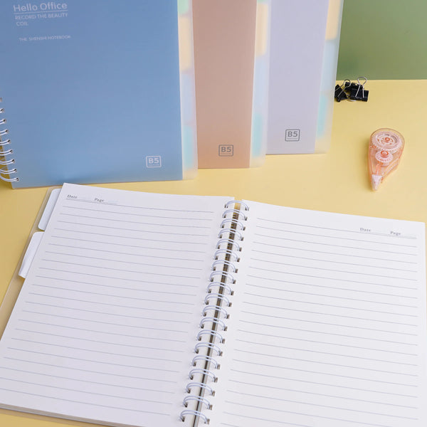 A5/B5 Hello Office Multi Subject Spiral Notebook