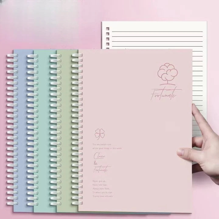 A5 Cool Simple Spiral Notebook - Set 4