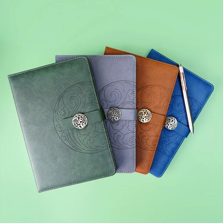 A5 Premium Vintage National Tide Notebook With Pen Gift set Box