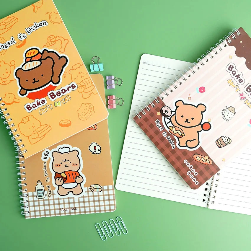 Bake Bears Soft Cover Coil Notebook