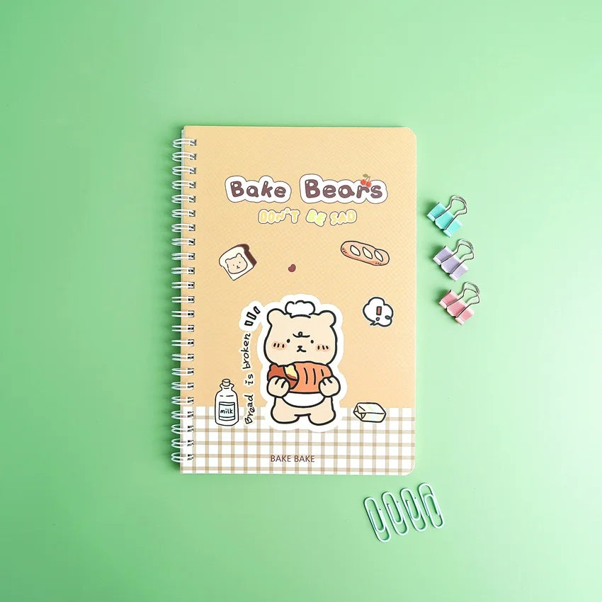 Bake Bears Soft Cover Coil Notebook