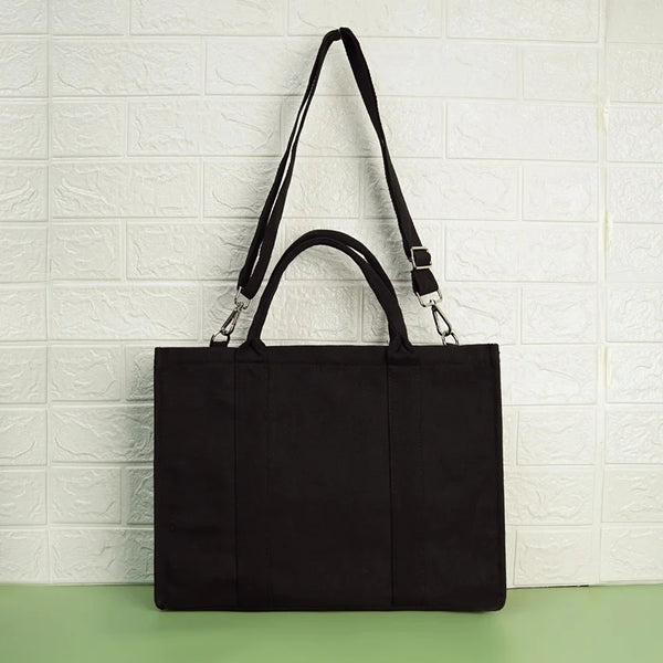 High Quality Canvas Boxed Tote and Shoulder Bag