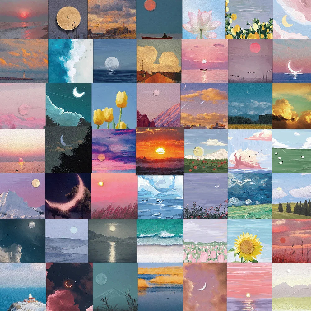 Cartoon Oil Painting Decorative Stickers Pack