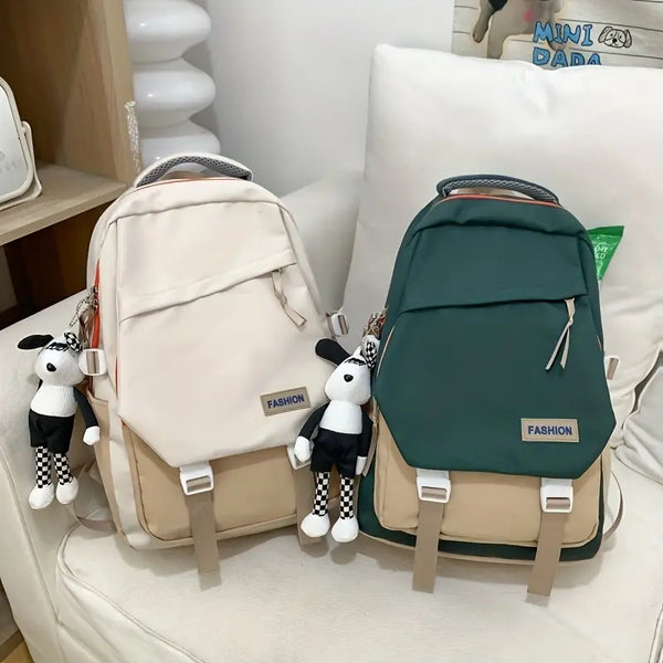 Color Block Large Capacity Schoolbags and Backpack