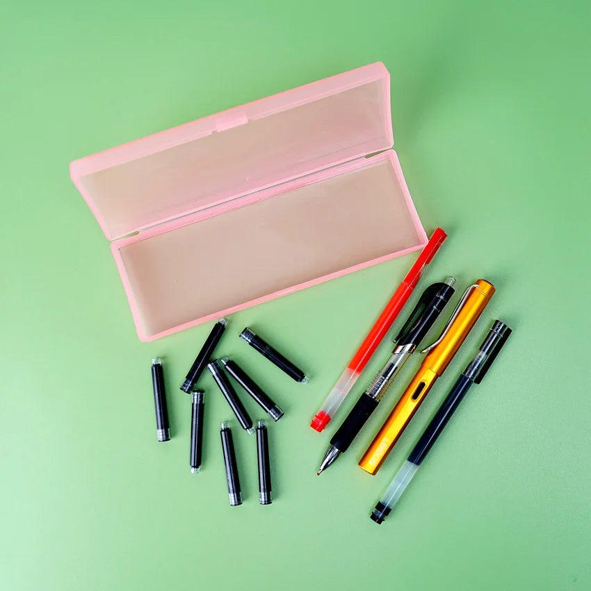 Colorful Translucent  Stationery Bundle With Pencil Case