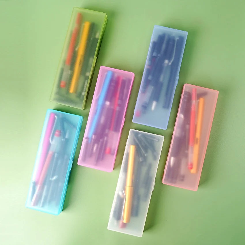 Colorful Translucent  Stationery Bundle With Pencil Case