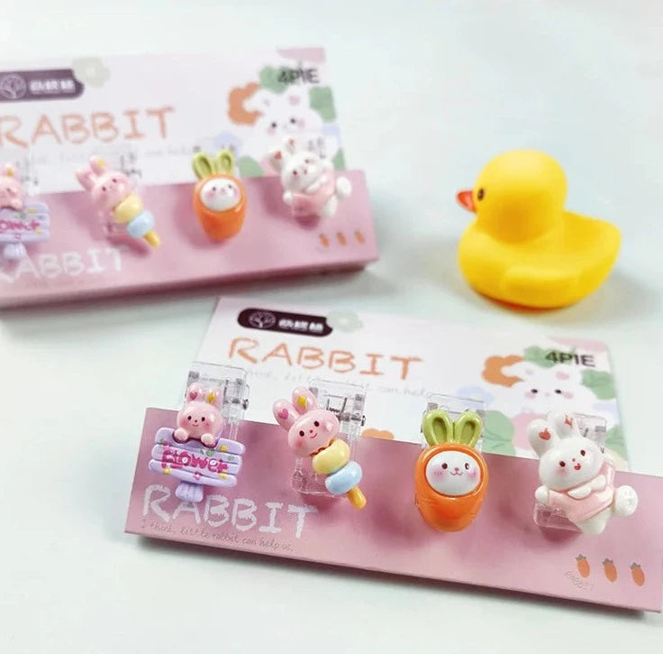 Crystal Photo Paper Clips - Rabbit