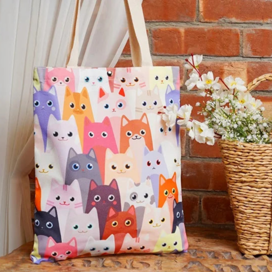 Cats Canvas Shoulder Bag