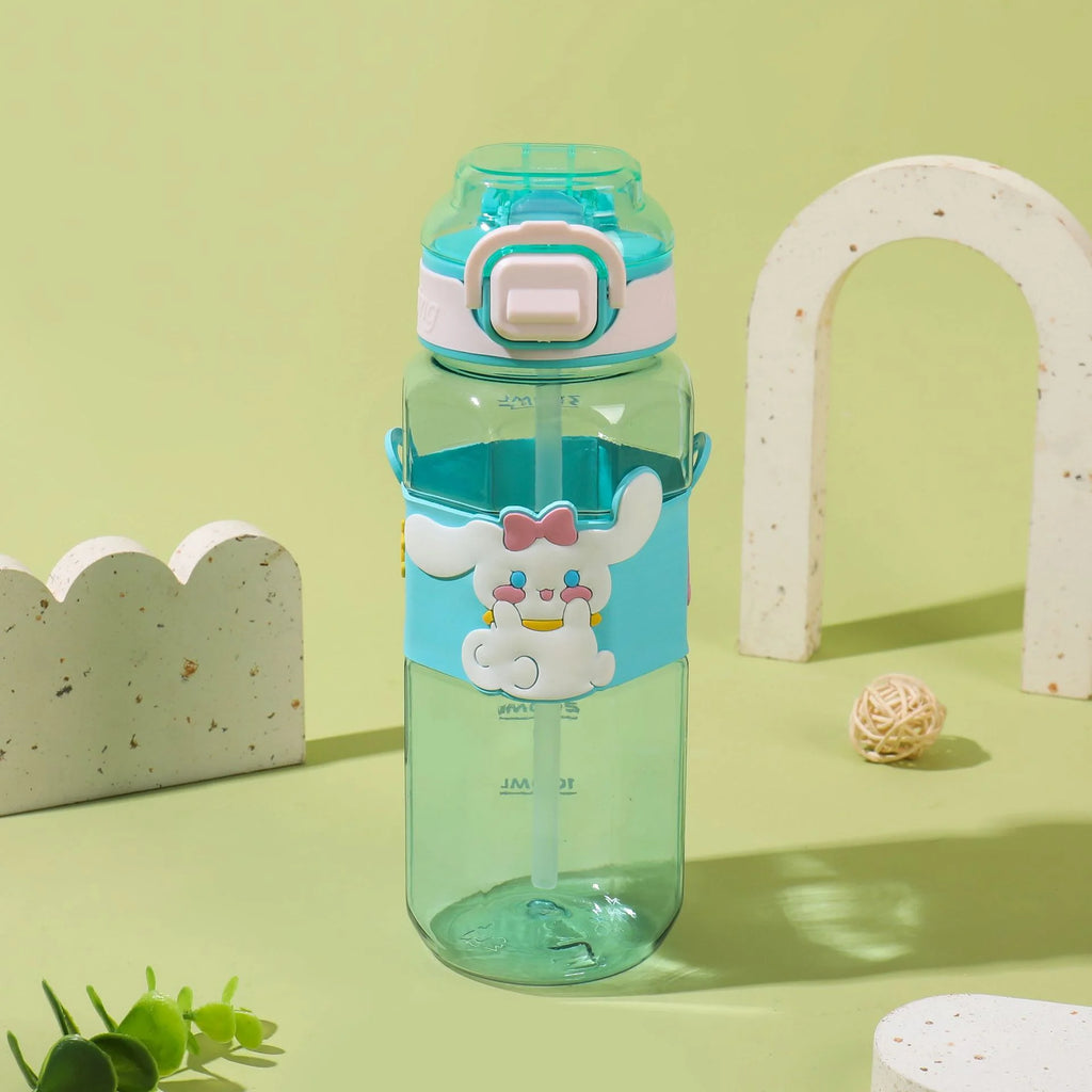 Cute Cartoon Plastic Bottle with Bouncing Lanyard