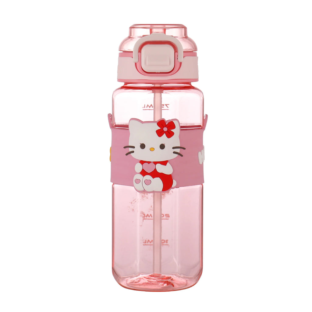 Cute Cartoon Plastic Bottle with Bouncing Lanyard