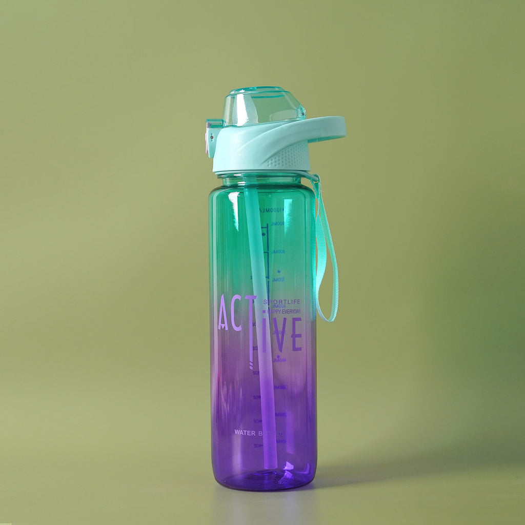 Active Gradient Plastic Water Bottle with Carry Handle