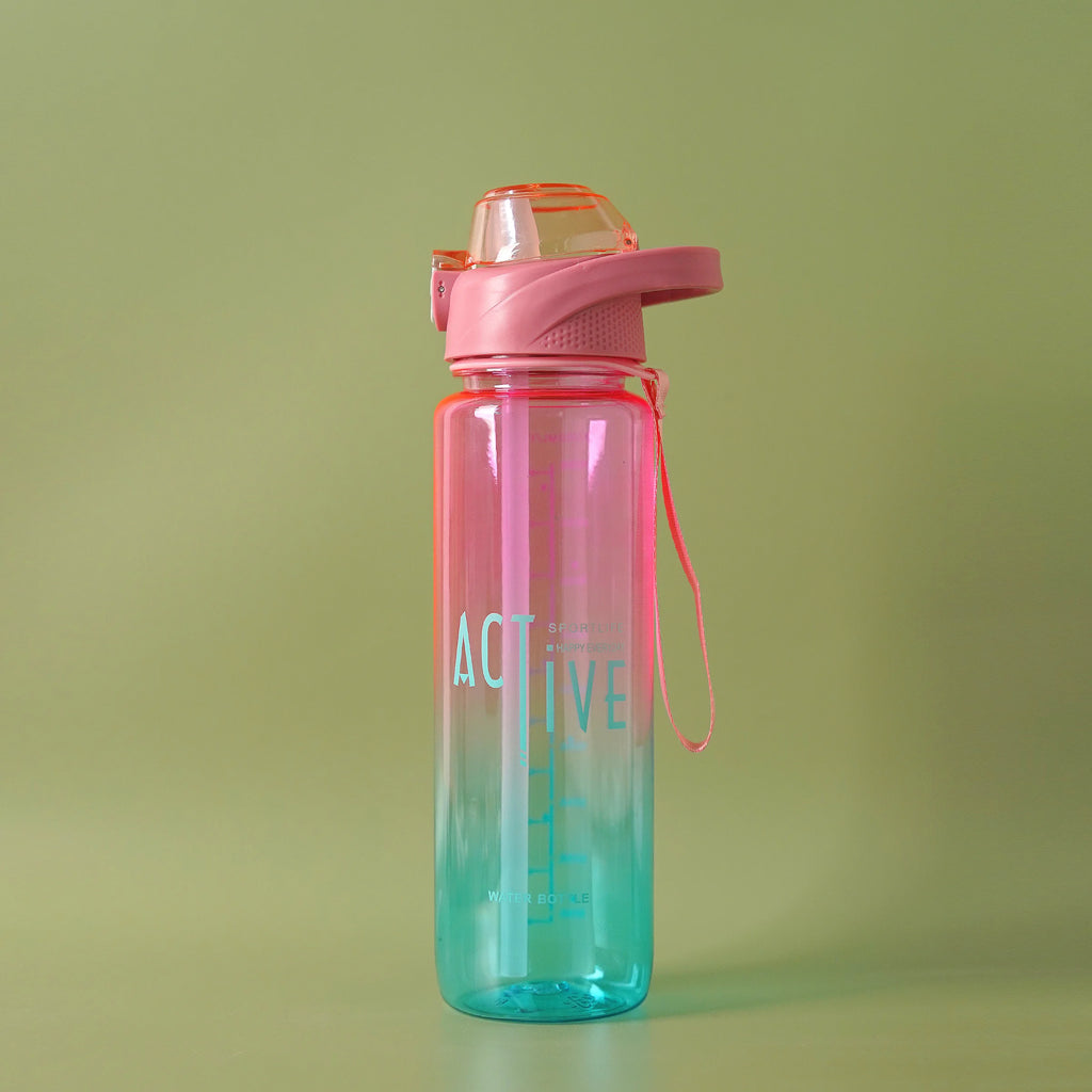 Active Gradient Plastic Water Bottle with Carry Handle