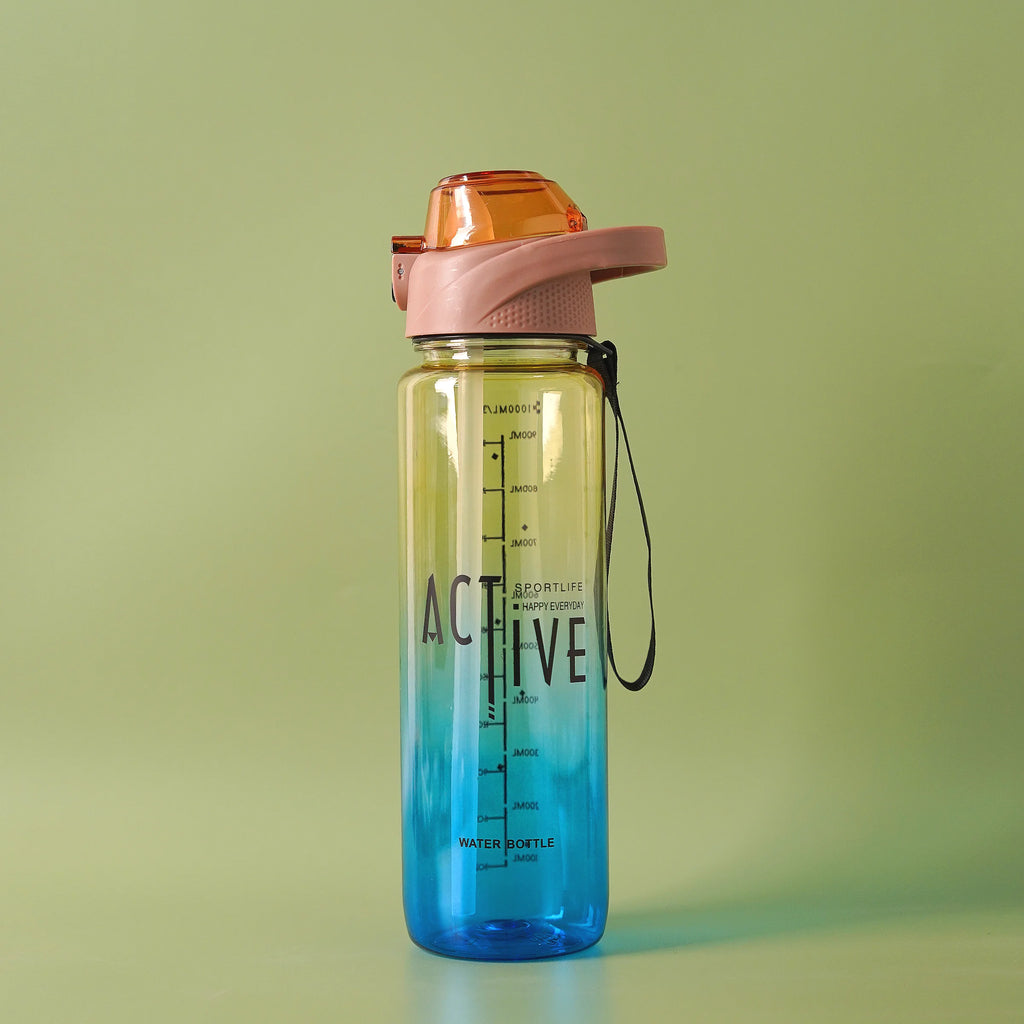 Active Gradient Plastic Water Bottle with Carry Handle