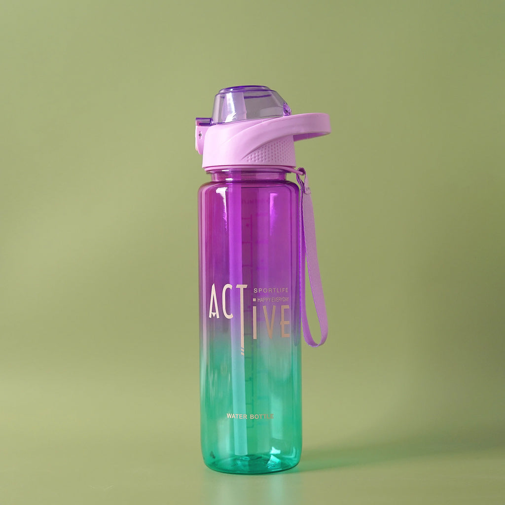 Active Gradient Plastic Water Bottle with Carry Handle