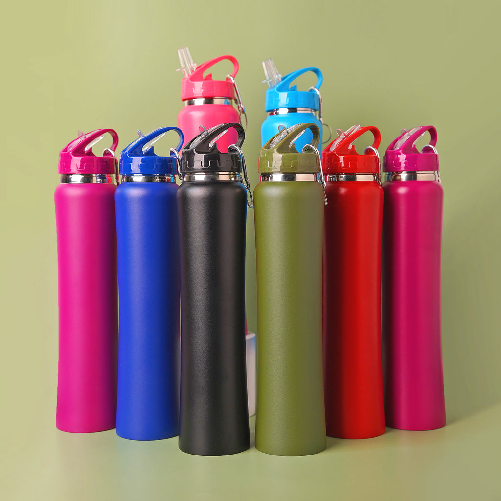 Long Steel Thermos Bottle with Hook