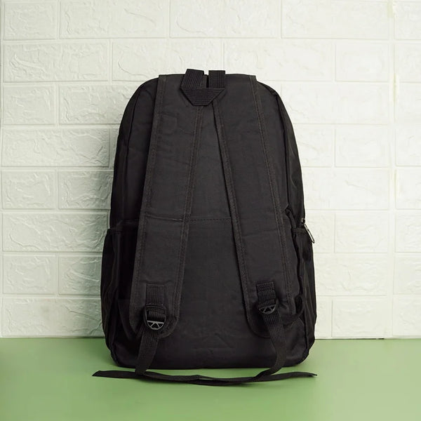 Black Luminous Logo Canvas Backpack Bag - M