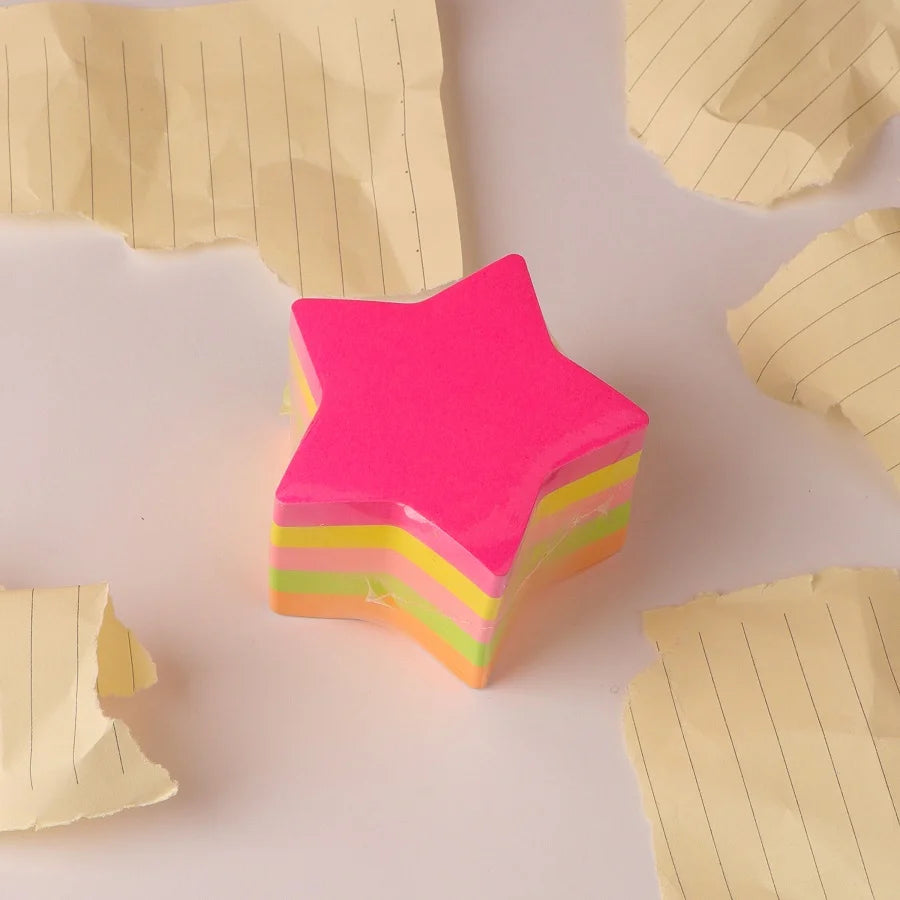 Fluorescent Colors Different Shapes Sticky Notes