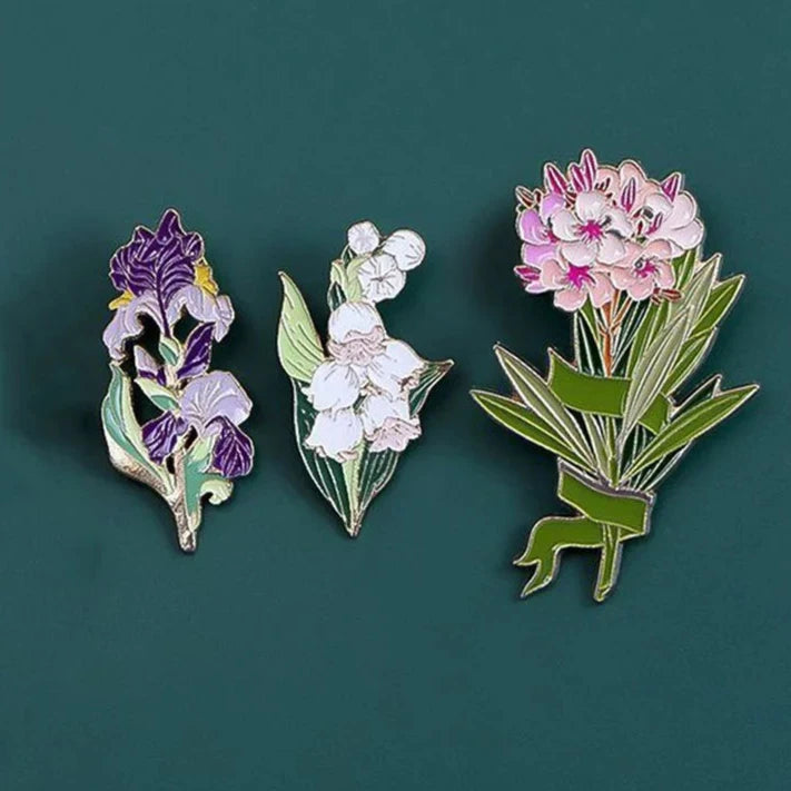 Forest Plant Flower Enamel Pin