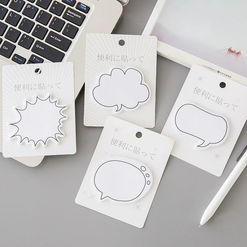 Fun White Thought Bubble Sticky Note