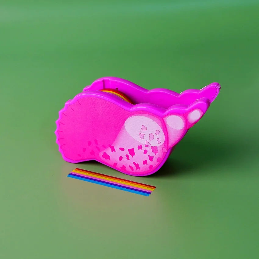 Cute Desk Tape Dispenser with Rainbow Tape