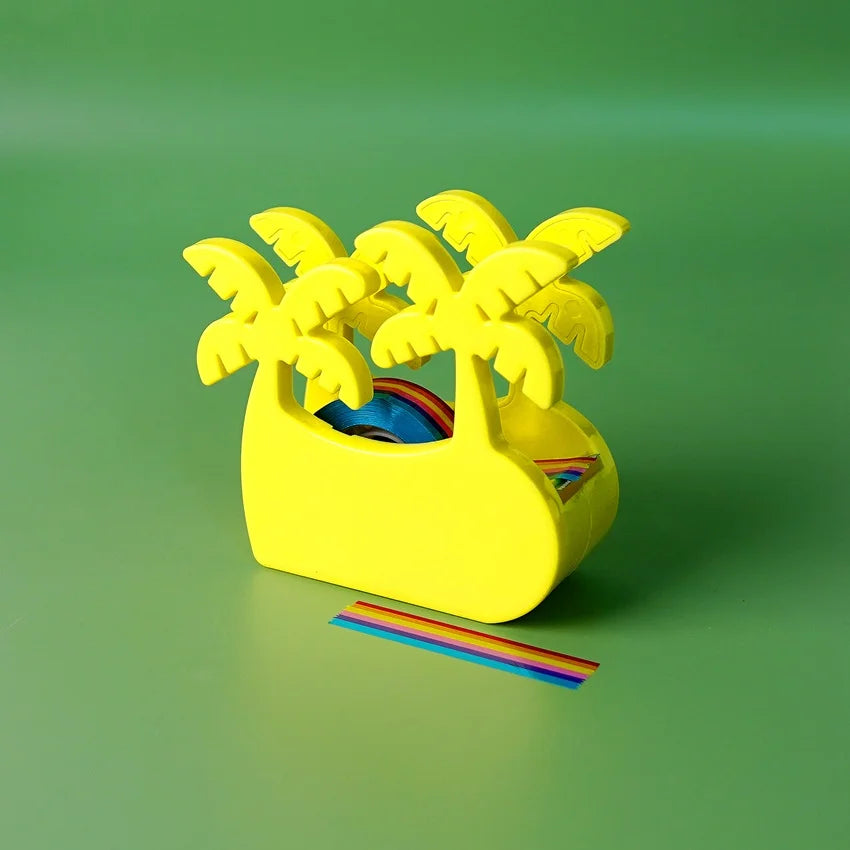 Cute Desk Tape Dispenser with Rainbow Tape