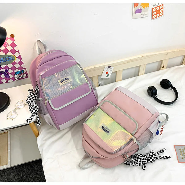 Harajuku Reflective Leisure Style Large Capacity Backpack