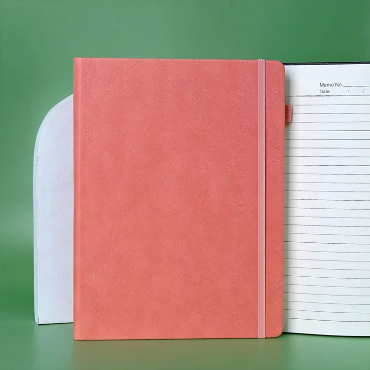 Hardcover Leather Notebook With Elastic Closure