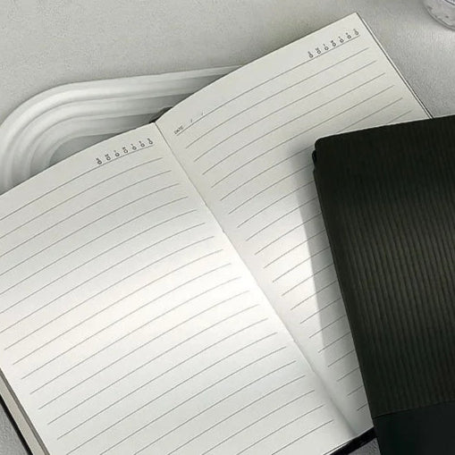 High Grade Office Meeting Leather Cover Buckled Diary