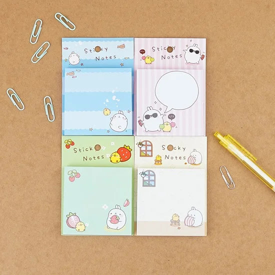 Kawai Animal Molang Sticky Notes